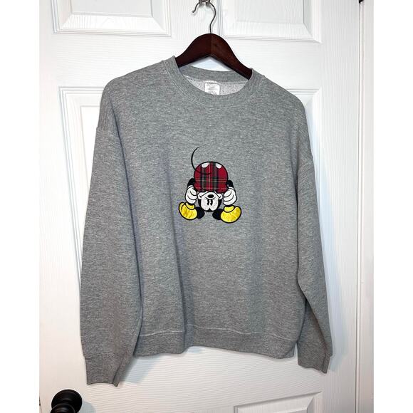 Vtg Disney Mickey Mouse Sweatshirt Co Large Gray Pullover Crewneck 90s - Picture 5 of 5